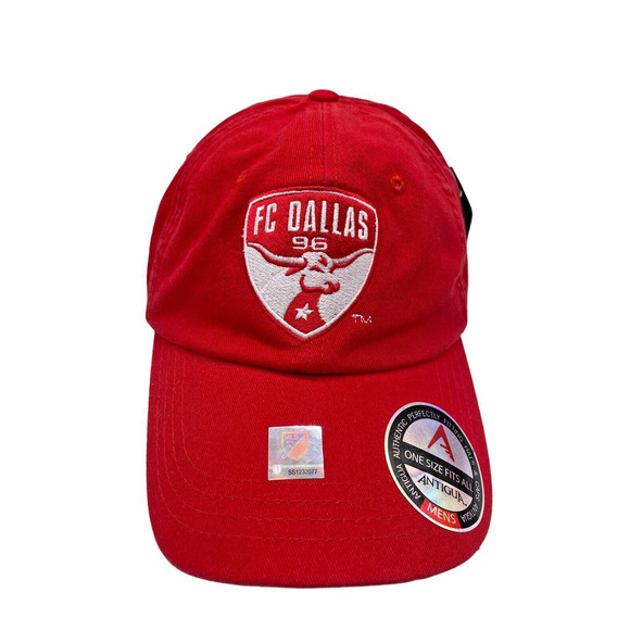 Fanatics FC Dallas 96 Soccer Snapback Hat Red NEW w/ Tags Stitched Antigua - Picture 1 of 7
